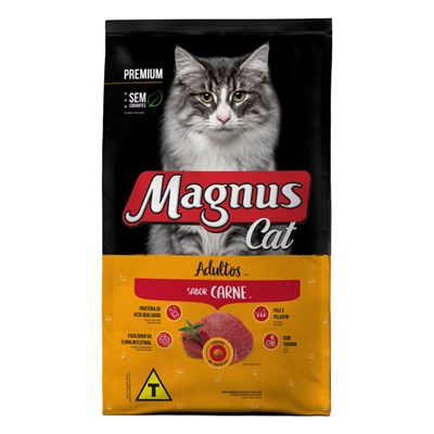 Ração Magnus Cat Premium Gatos Adultos Sabor Carne 10,1kg