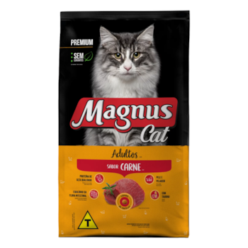 Ração Magnus Cat Premium Gatos Adultos Sabor Carne 1kg - Imagem principal