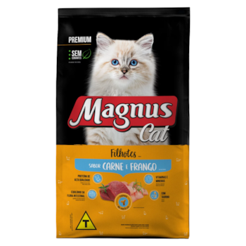 Ração Magnus Cat Premium Gatos Filhotes 1kg Sabor Carne e Frango - Imagem principal