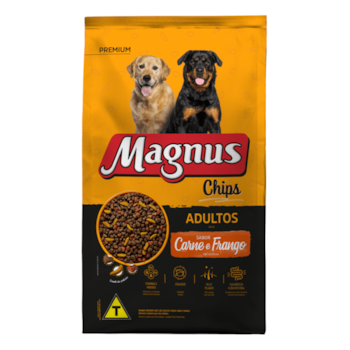 Ração Magnus Premium Chips para Cães Adultos sabor Carne e Frango 20 kg - Imagem principal