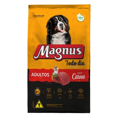 Ração Magnus Premium Todo Dia para Cães Adultos sabor Carne 1 kg