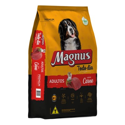Ração Magnus Premium Todo Dia para Cães Adultos sabor Carne 1 kg