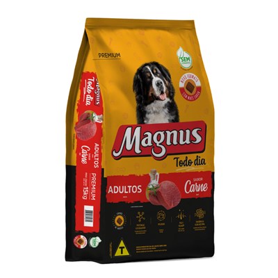 Ração Magnus Premium Todo Dia para Cães Adultos sabor Carne 20 kg