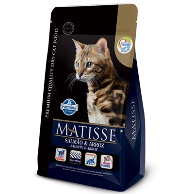 Produto Ração Matisse para gatos adultos salmão e arroz 7,5kg