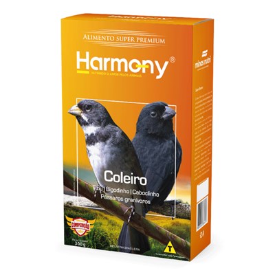 Ração Micro Extrusada para Pássaros Coleiro Competição Harmony Birds Mix 300gr