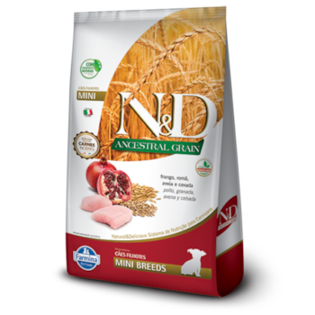 Ração N&D Ancestral Grain para cachorros filhotes mini breeds frango e romã 2,5kg - Imagem principal