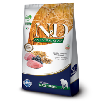 Ração N&D Ancestral Grain Para Cachorros Maxi Breeds Cordeiro E Blueberry 10,1kg - Imagem principal