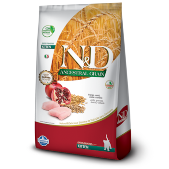 Ração N&D Ancestral Grain Para Gatos Filhotes Sabor Frango e Romã 400g - Imagem principal