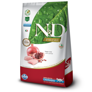 Ração N&D Prime Para Gatos Adultos Castrados Sabor Frango e Romã 1,5kg - Imagem principal