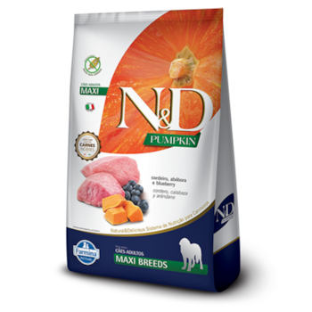 Ração N&D Pumpkin para cachorros adultos maxi breeds cordeiro, abóbora e blueberry 10,1kg - Imagem principal