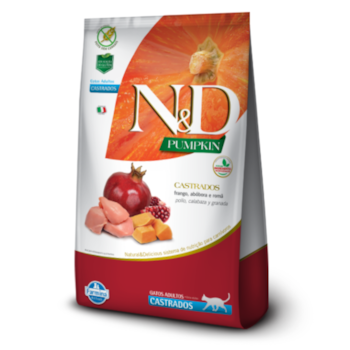 Ração N&D Pumpkin para Gatos Adultos Castrados Frango, Abóbora e Romã 400g - Imagem principal