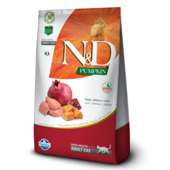 Ração N&D Pumpkin para Gatos Adultos Frango, Abóbora e Romã 400g - Imagem principal
