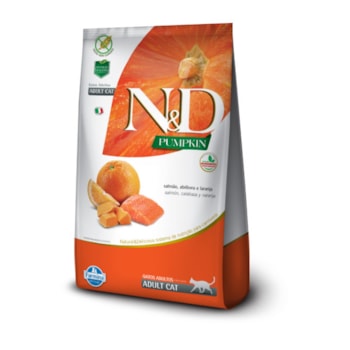 Ração N&D Pumpkin Para Gatos Adultos Sabor Salmão, Abóbora e Laranja 1,5kg - Imagem principal