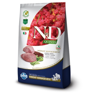 Ração N&D Quinoa para cachorros adultos weight management cordeiro 10,1kg