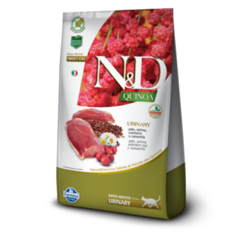 Ração N&D Quinoa Urinary para gatos adultos pato, cramberry e camomila 1,5kg - Imagem principal