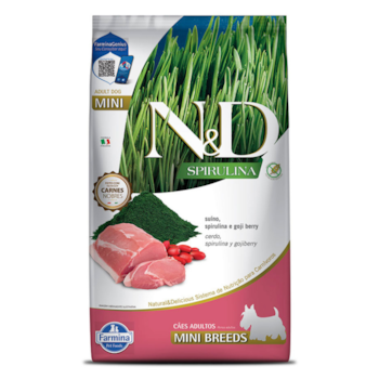 Ração N&D Suíno, Spirulina e Goji Berry 2kg Cães Adultos Raças Pequenas - Imagem principal