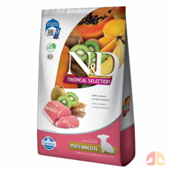 Ração N&D Tropical para Cães Filhotes de Porte Pequeno Sabor Suíno, Cereais e Frutas Tropícais 2kg - Imagem principal