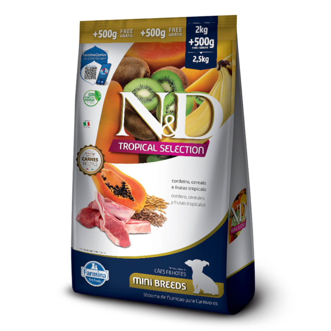 Ração N&D Tropical Selection Cães Filhotes 2,5 kg Porte Mini e