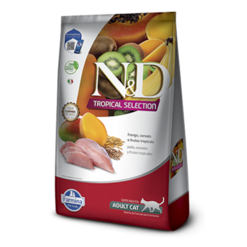 Ração N&D Tropical Selection para Gatos Adultos 1,5 kg Sabor Frango, Cereais e Frutas Tropicais - Imagem principal