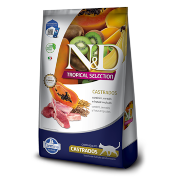 Ração N&D Tropical Selection para Gatos Adultos Castrados 1,5 kg Sabor Cordeiro, Cereais e Frutas Tr - Imagem principal