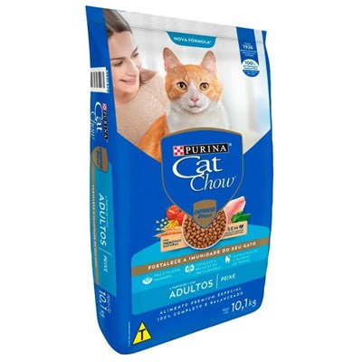 Ração Nestlé Purina Cat Chow para Gatos Adultos Peixe 10,1kg