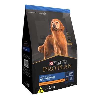Ração Nestlé Purina Pro Plan Active Mind 7+ cachorros adultos mini & pequeno frango 7,5kg