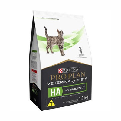Ração Nestlé Purina Pro Plan Veterinary Diet HA Hydrolyzed para Gatos com intolerância com 1,5kg