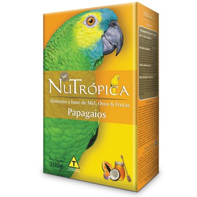 Ração Nutrópica Farinhada para Papagaio a Base de Mel Ovos e Frutas 300gr