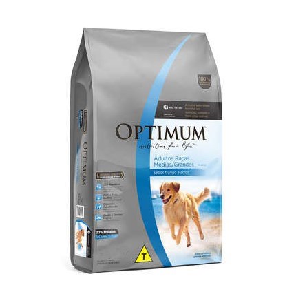 Ração Optimum Dry Para Cachorros Adultos De Raças Médias E Grandes Frango E Arroz 15,0kg