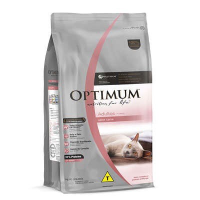 Produto Ração Optimum Dry Para Gatos Adultos Carne 1kg