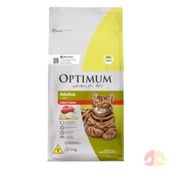 Ração Optimum Dry Para Gatos Adultos Carne 3kg - Imagem principal