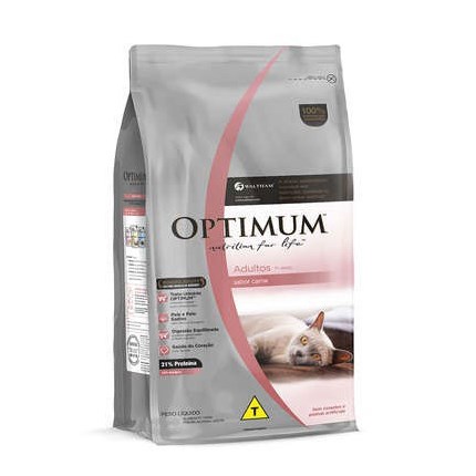 Ração Optimum Dry Para Gatos Adultos Carne 3kg