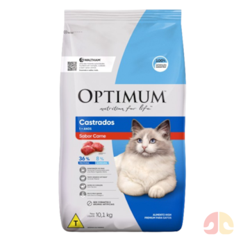 Ração Optimum Dry Para Gatos Adultos Castrados Carne 1kg - Imagem principal