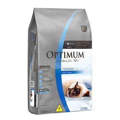 Ração Optimum Dry Para Gatos Adultos Castrados Frango 3kg
