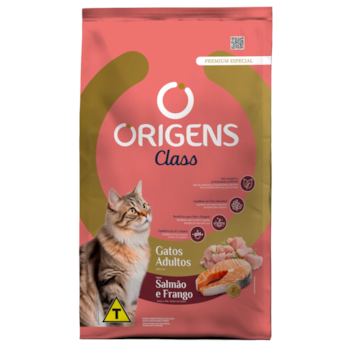 Ração Origens Class Sabor Salmão e Frango para Gatos Adultos 1kg - Imagem principal