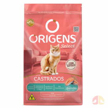 Ração Origens Gatos Adultos Castrados 3 kg sabor Salmão - Imagem principal