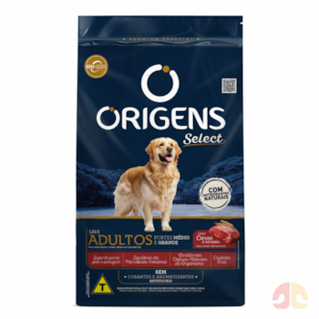 Ração Origens para Cachorros Adultos sabor Carne e Careais 15 kg - Imagem principal