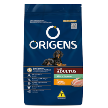 Ração Origens para Cães Adultos Porte Mini e Pequeno sabor Frango e Cereais 15 kg - Imagem principal