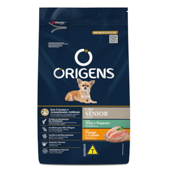 Ração Origens para Cães Adultos Sênior Porte Mini e Pequeno sabor Frango e Cereais 3 kg - Imagem principal