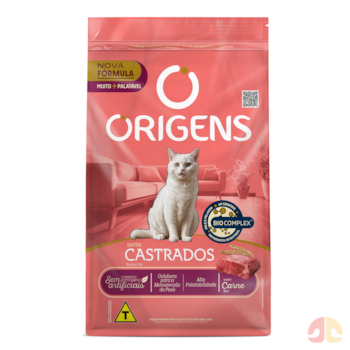 Ração Origens para Gatos Adultos Castrados sabor Carne 3 kg - Imagem principal