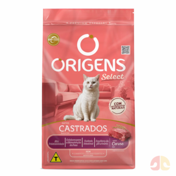 Ração Origens para Gatos Adultos Castrados sabor Carne 3 kg - Imagem principal