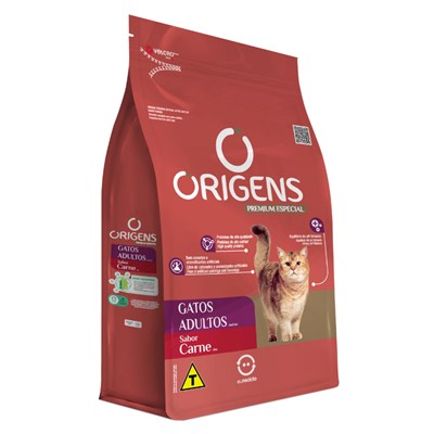 Ração Origens para Gatos Adultos sabor Carne 1,0kg