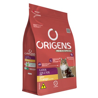 Ração Origens para Gatos Adultos sabor Frango 3 kg