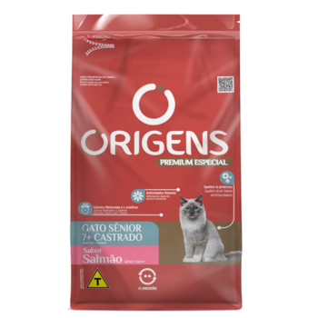Ração Origens para Gatos Sênior 7+ Castrados sabor Salmão 1 kg - Imagem principal