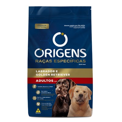 Ração Origens Raças Específicas para Cachorros Adultos Labrador e Golden Retriever 15 kg