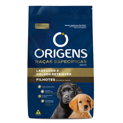Produto Ração Origens Raças Específicas para Cachorros Filhotes Labrador e Golden Retriever 15 kg
