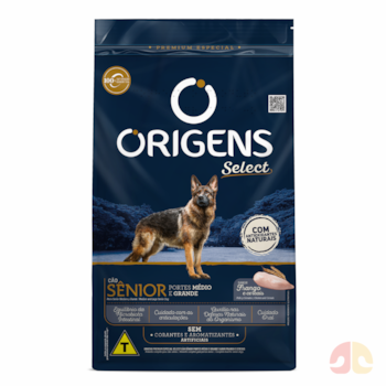 Ração Origens Sênior para Cachorros Adultos de Porte Médio e Grande Sabor Frango e Cereais 15 kg - Imagem principal