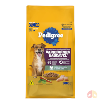 Ração Pedigree Barriguinha Saudável para Cães Adultos Porte Pequeno 900g Sabor Peru, Cenoura e Espinafre - Imagem principal