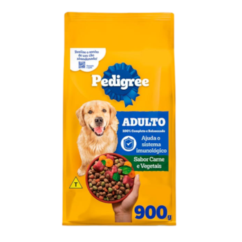Ração Pedigree Para Cachorros Adultos 12 meses a 7 anos Carne e Vegetais 900gr - Imagem principal