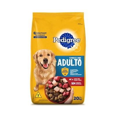 Produto Ração Pedigree Para Cachorros Adultos 12 meses a 7 anos Carne, Frango e Cereais 20,0kg